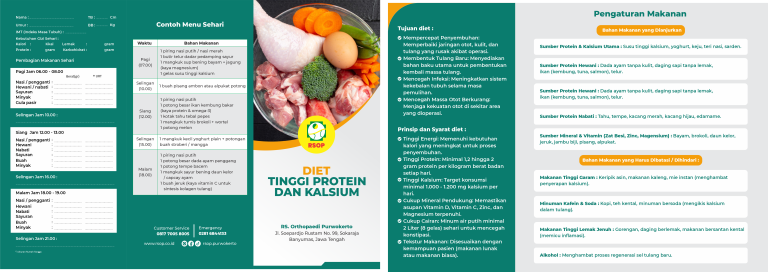 MEDIA EDUKASI GIZI DIET TINGGI PROTEIN DAN KALSIUM